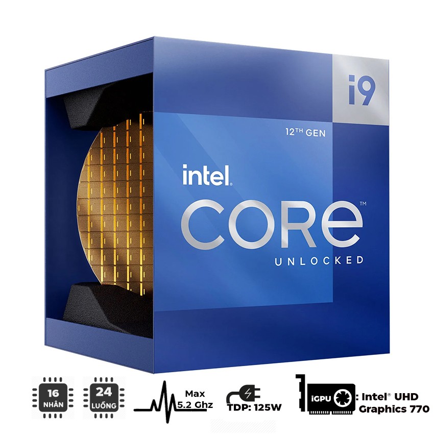 CPU INTEL CORE I9 12900K (3.2GHZ TURBO UP TO 5.2GHZ, 16 NHÂN 24 LUỒNG, 30MB CACHE, 125W) - SOCKET INTEL LGA 1700/ALDER LAKE)