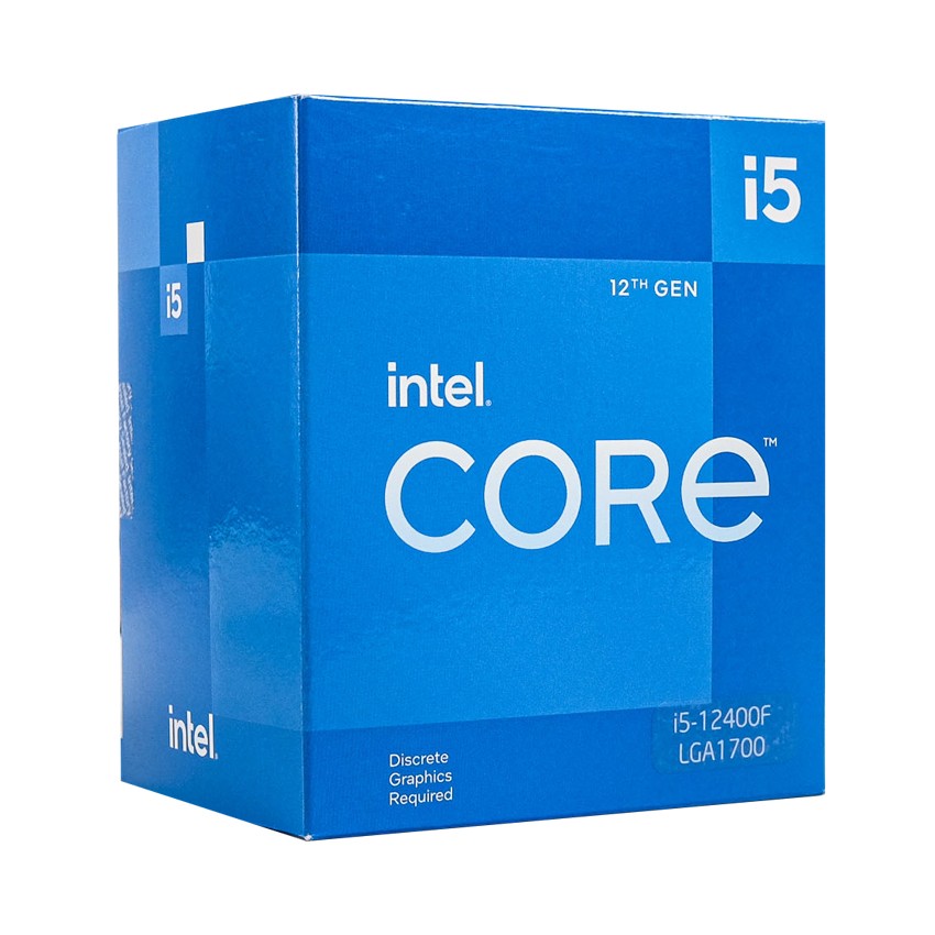 CPU INTEL CORE I5 12400F (UPTO 4.4GHZ, 6 NHÂN 12 LUỒNG, 18MB CACHE, 65W) - SOCKET INTEL LGA 1700)