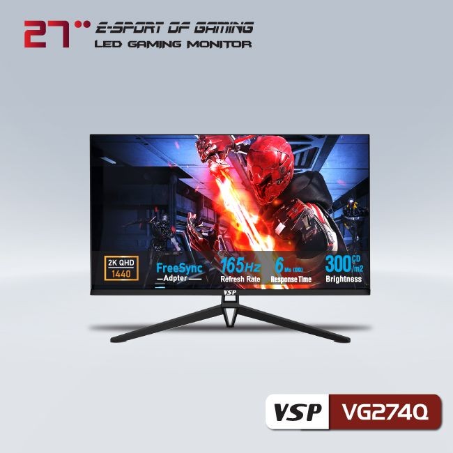 Màn Hình Gaming VSP VG274Q ( 27", 2K, VA, 165Hz)